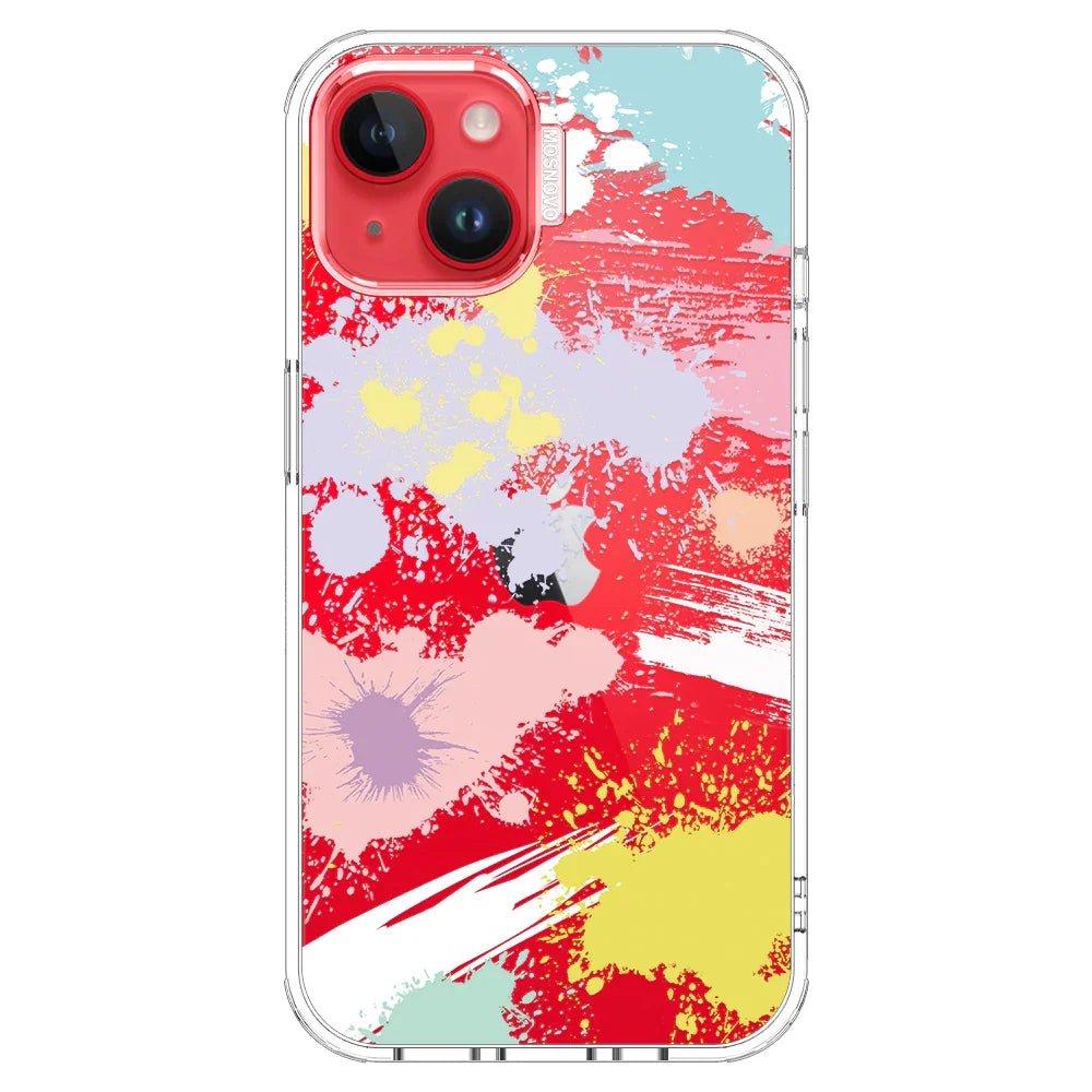 Splash Paint Phone Case - iPhone 14 Plus Case Clear