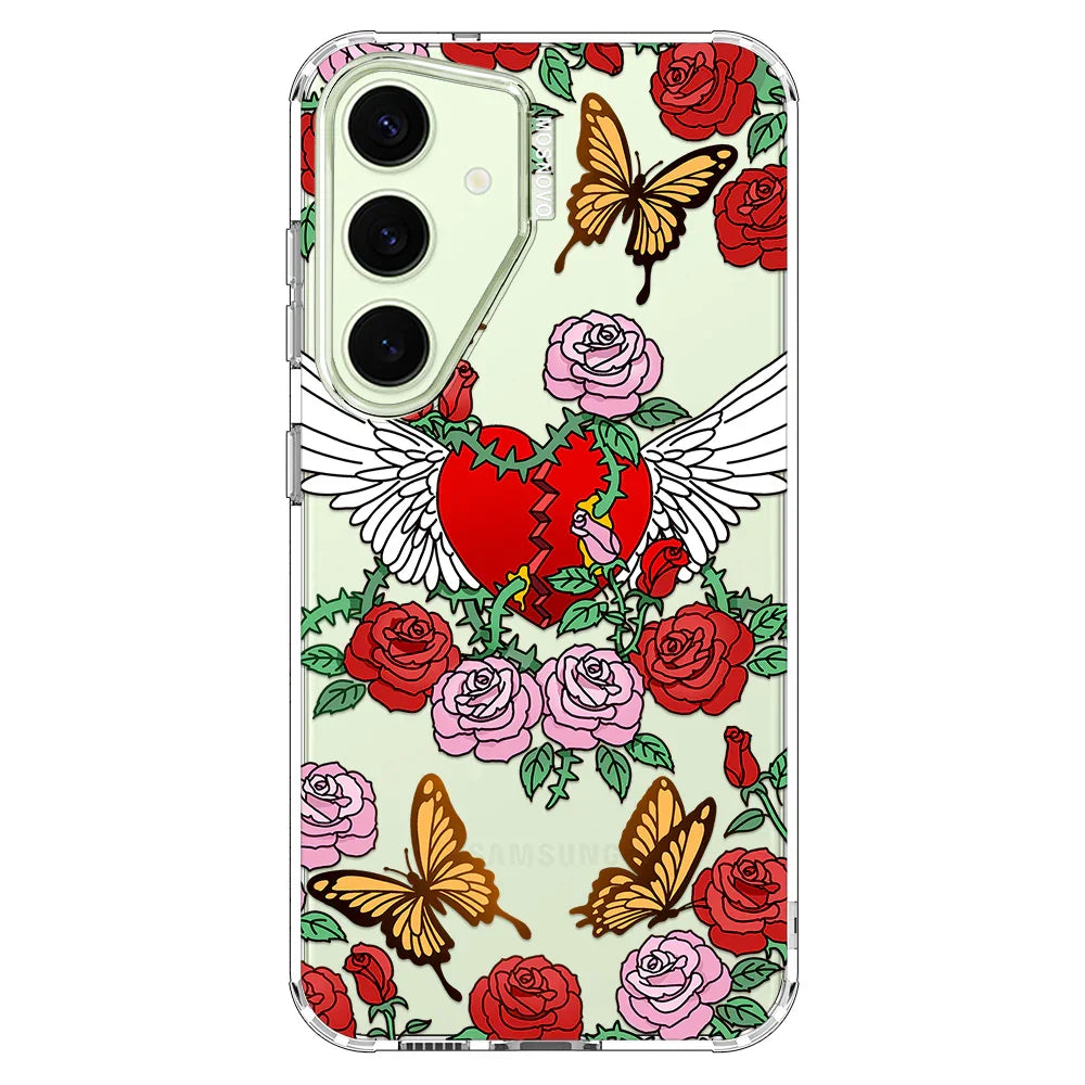 Wing Heart Phone Case - Samsung Galaxy S24 Plus Case Clear