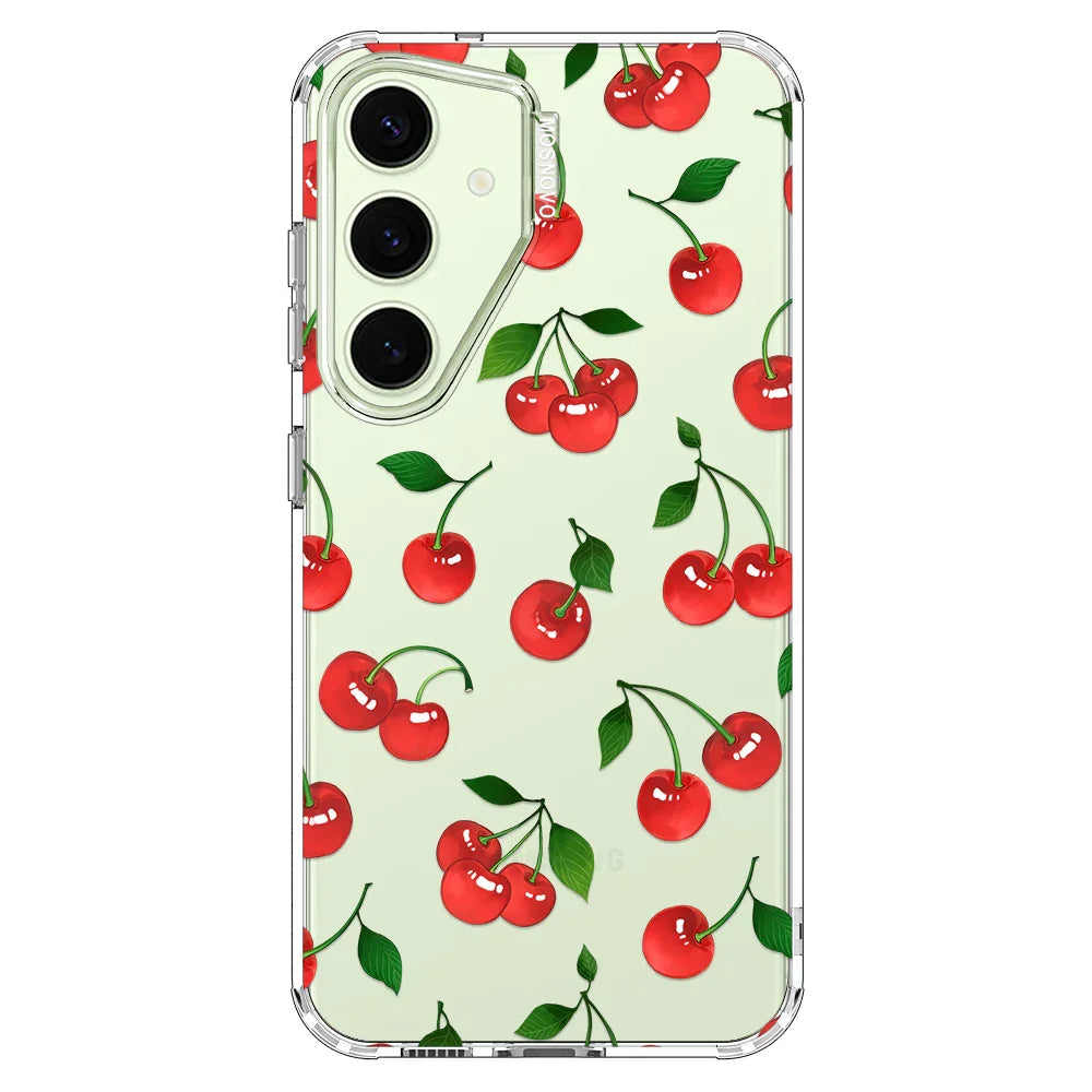 Poppy Cherry Phone Case - Samsung Galaxy S24 Plus Case Clear