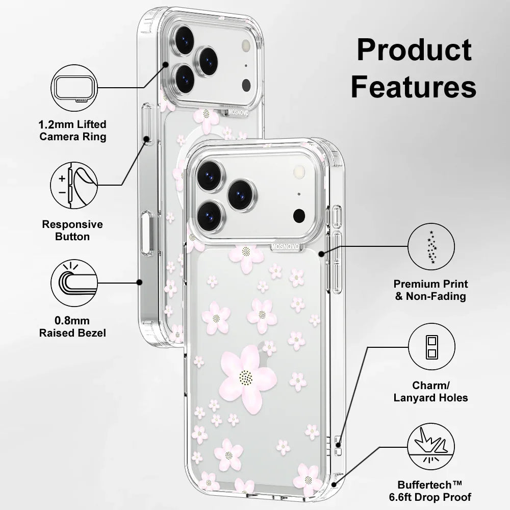 Pink Cherry Blossom Phone Case - iPhone 17 Pro Max Case – MOSNOVO