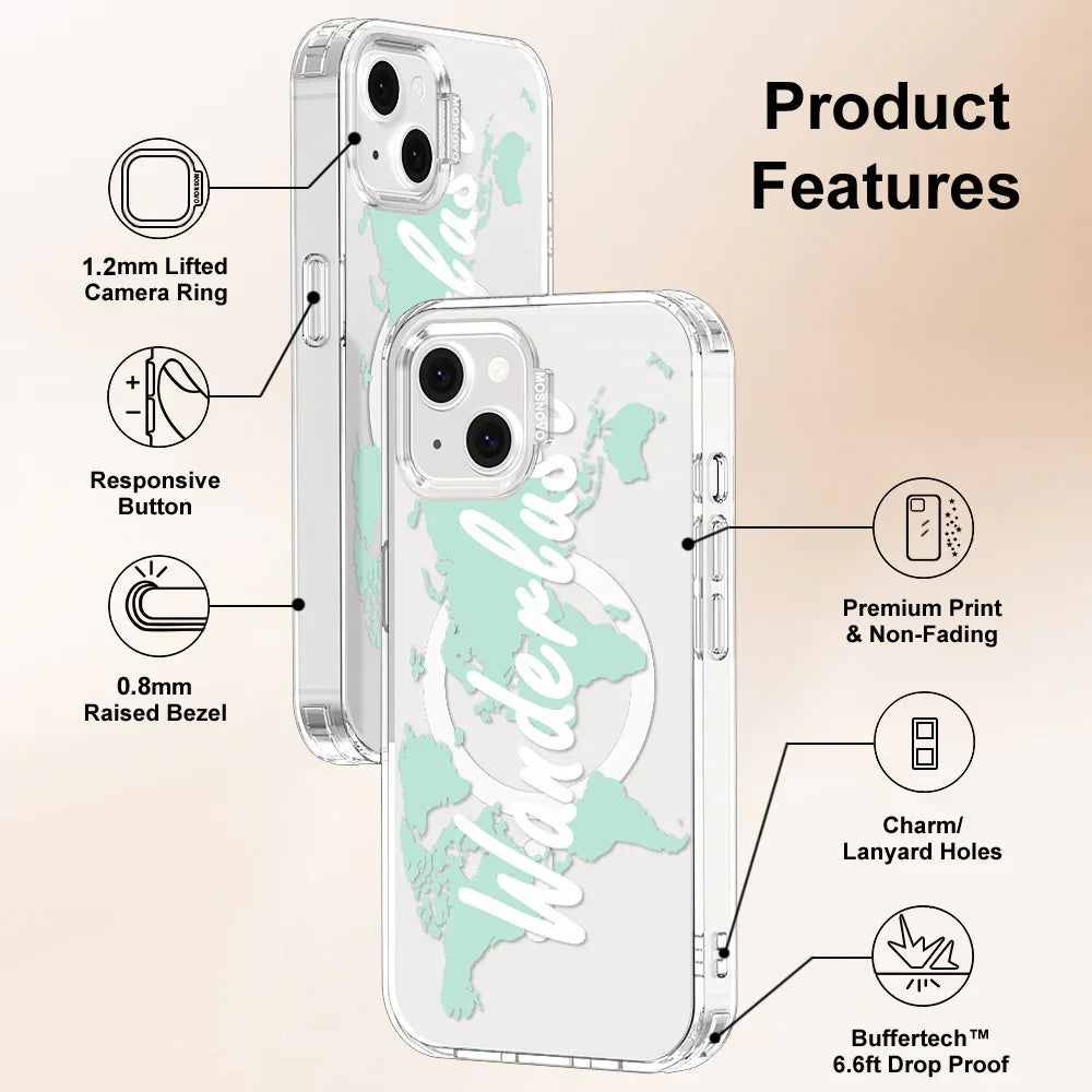 Wanderlust Phone Case - iPhone 13 Case Clear With MagSafe