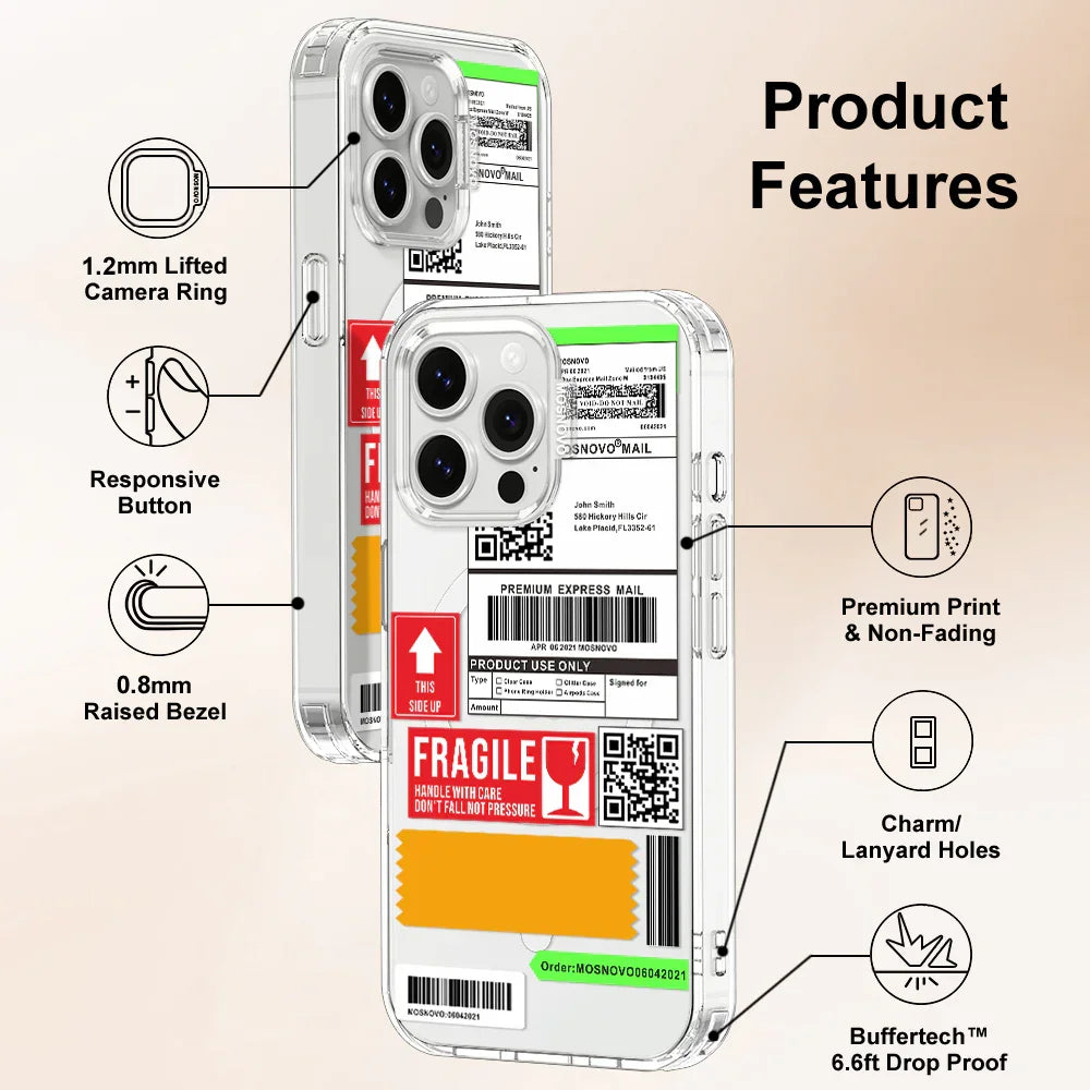 MOSNOVO LABEL Phone Case - iPhone 13 Pro Case Clear With MagSafe