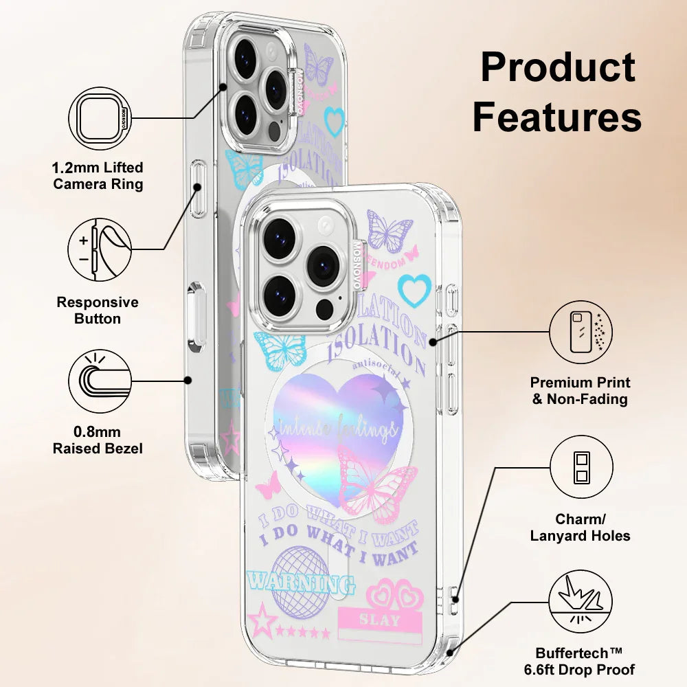 Intense Feeling Phone Case - iPhone 16 Pro Case Clear With MagSafe