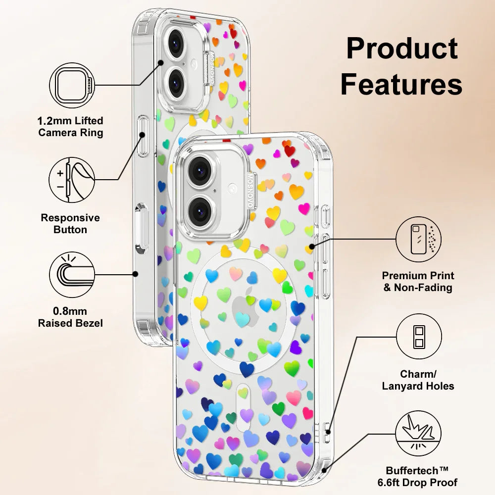 Love is Love Phone Case - iPhone 16 Plus Case Clear With MagSafe