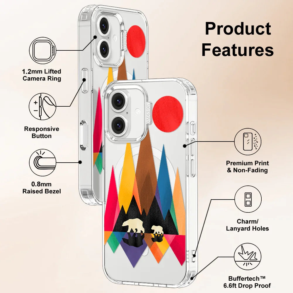 Mama Bear Phone Case - iPhone 16 Plus Case Clear With MagSafe