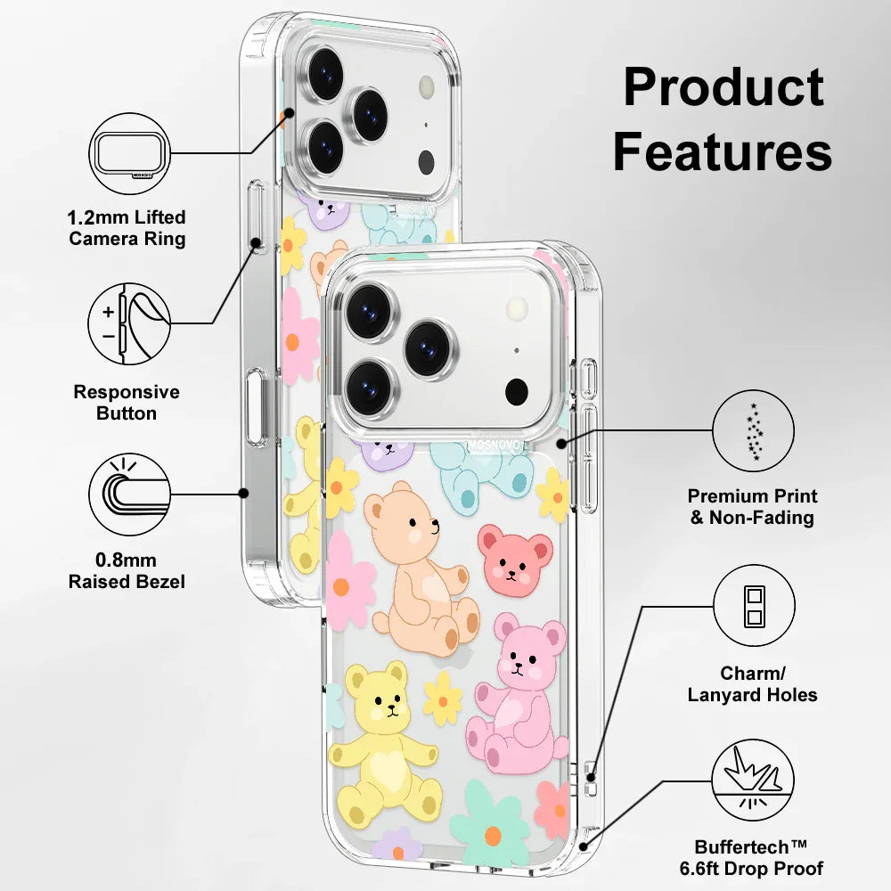 Cute Teddy Bear Phone Case - iPhone 17 Pro Case – MOSNOVO