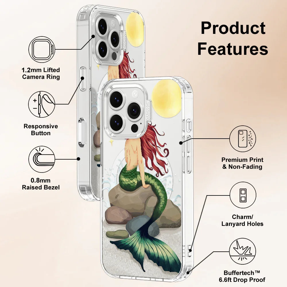 Fairy Mermaid Phone Case - iPhone 16 Pro Max Case Clear With MagSafe