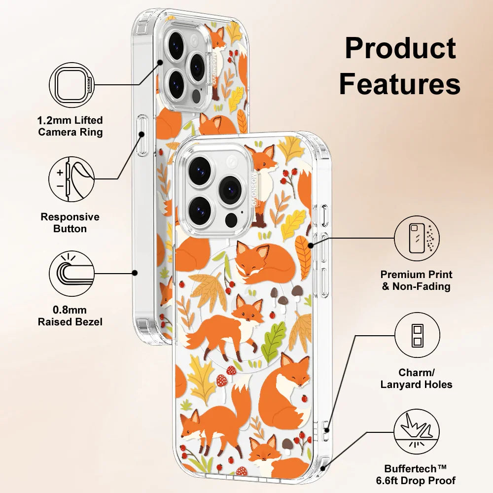 Autumn Fox Phone Case - iPhone 14 Pro Max Case Clear With MagSafe
