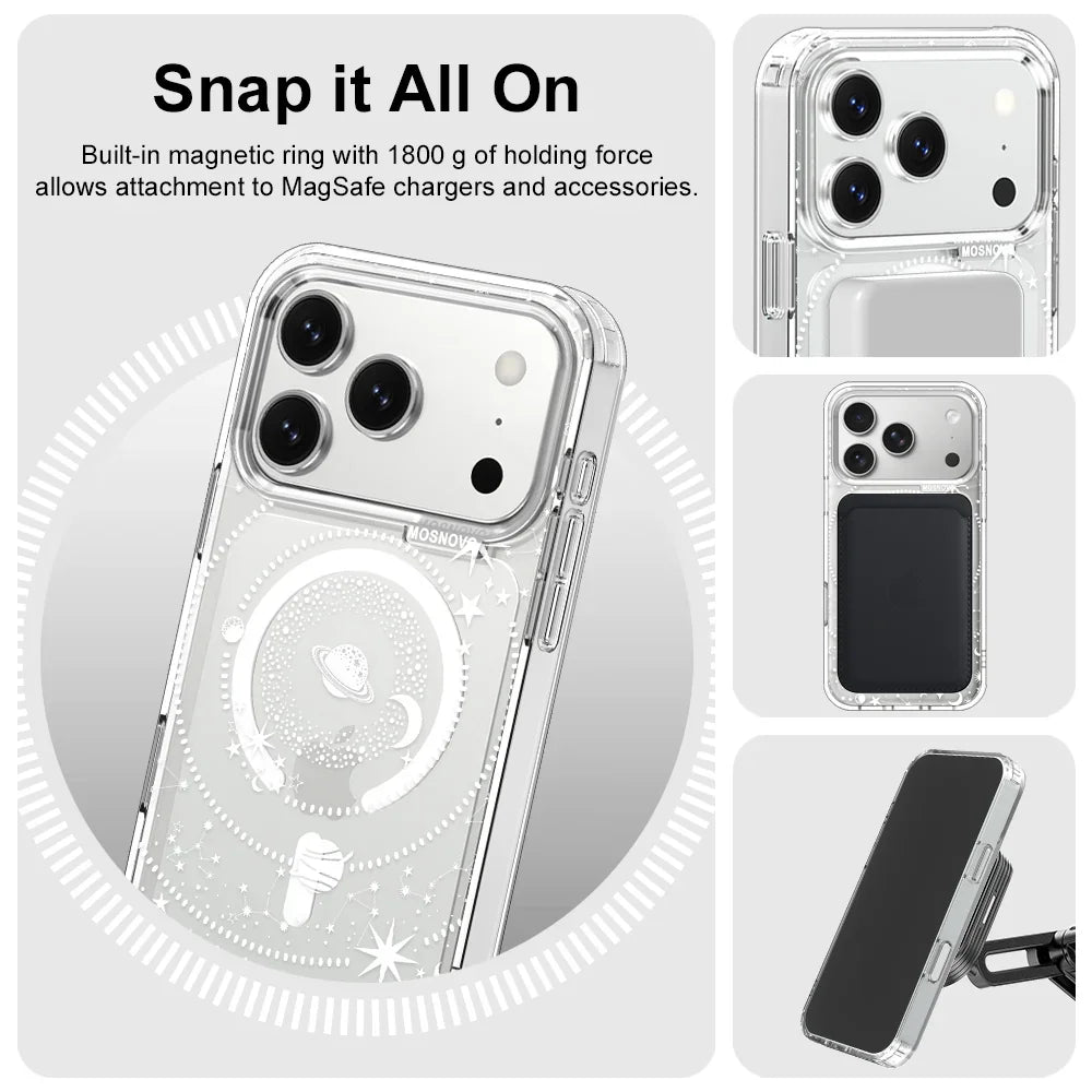 White Galaxy Phone Case - iPhone 17 Pro Case