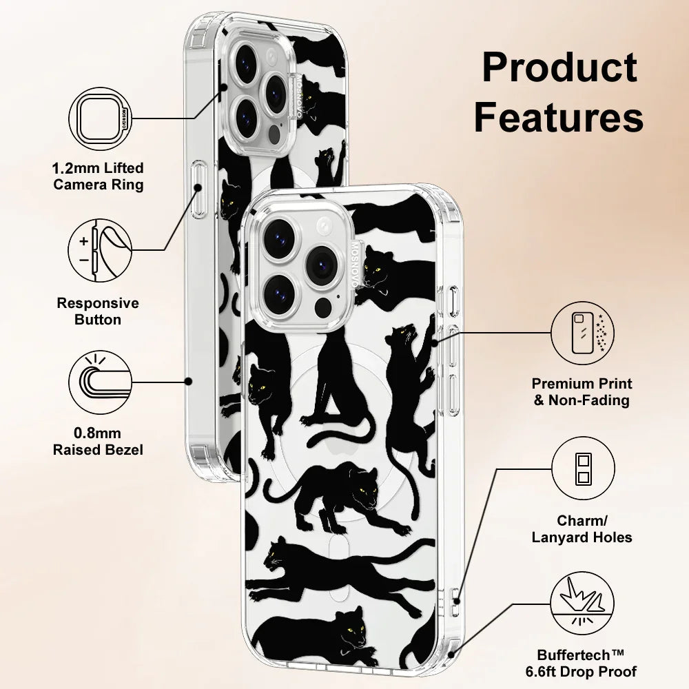 Black Panther Phone Case - iPhone 13 Pro Case Clear With MagSafe