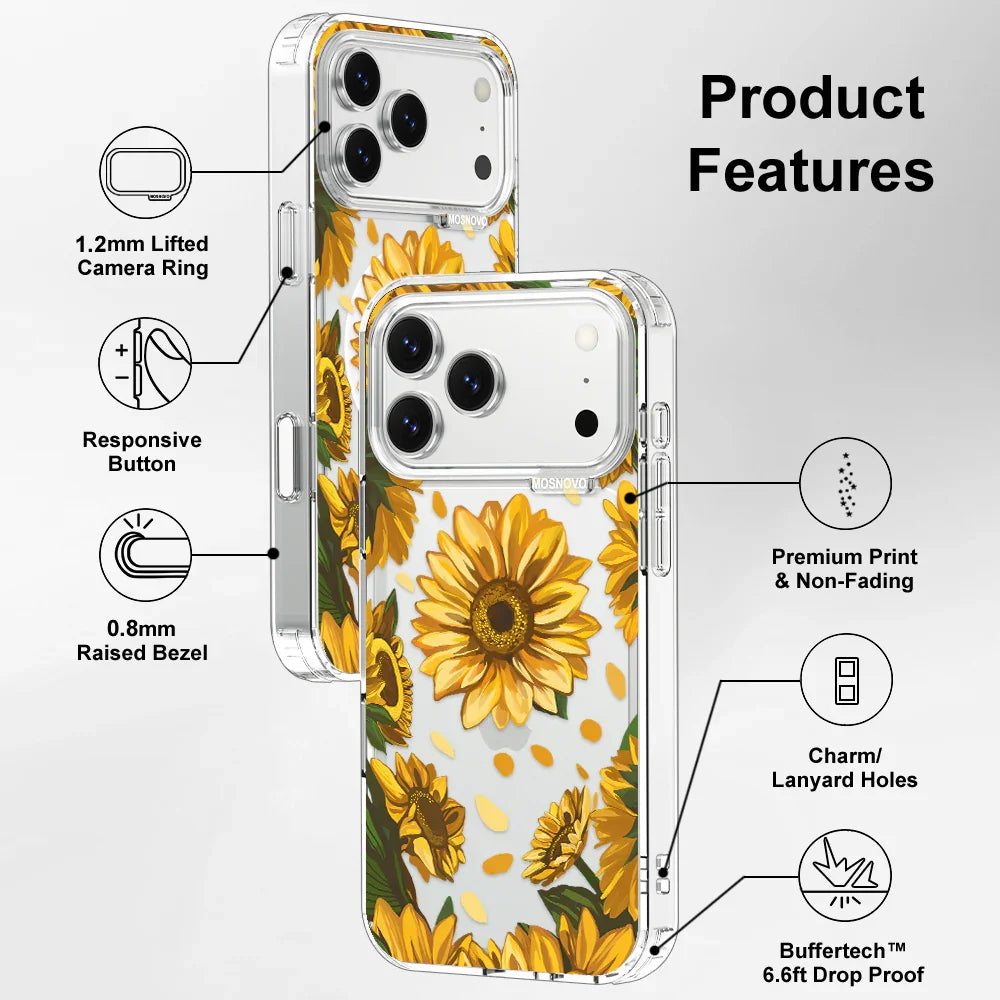 Sunflower Garden Phone Case - iPhone 17 Pro Max Case – MOSNOVO