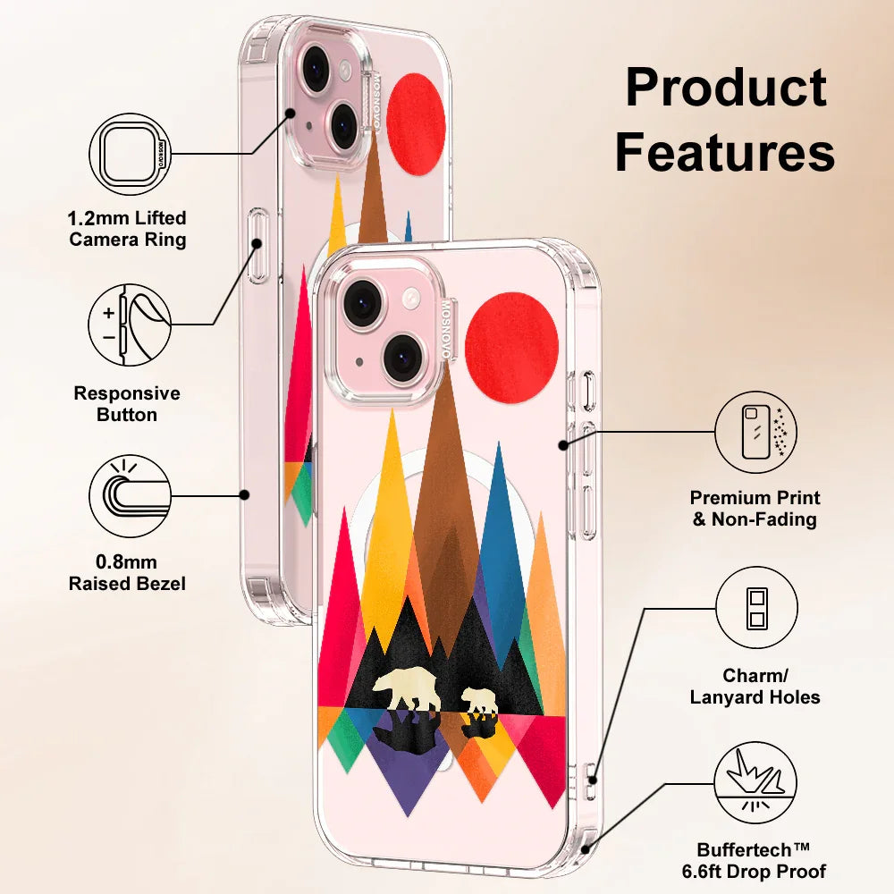 Mama Bear Phone Case - iPhone 15 Plus Case Clear With MagSafe