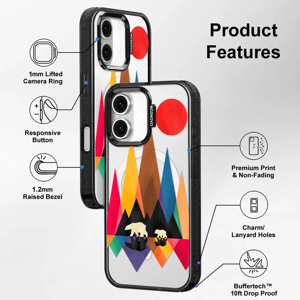 Mama Bear Phone Case - iPhone 16 Plus Case Clear Black ShockStone With MagSafe