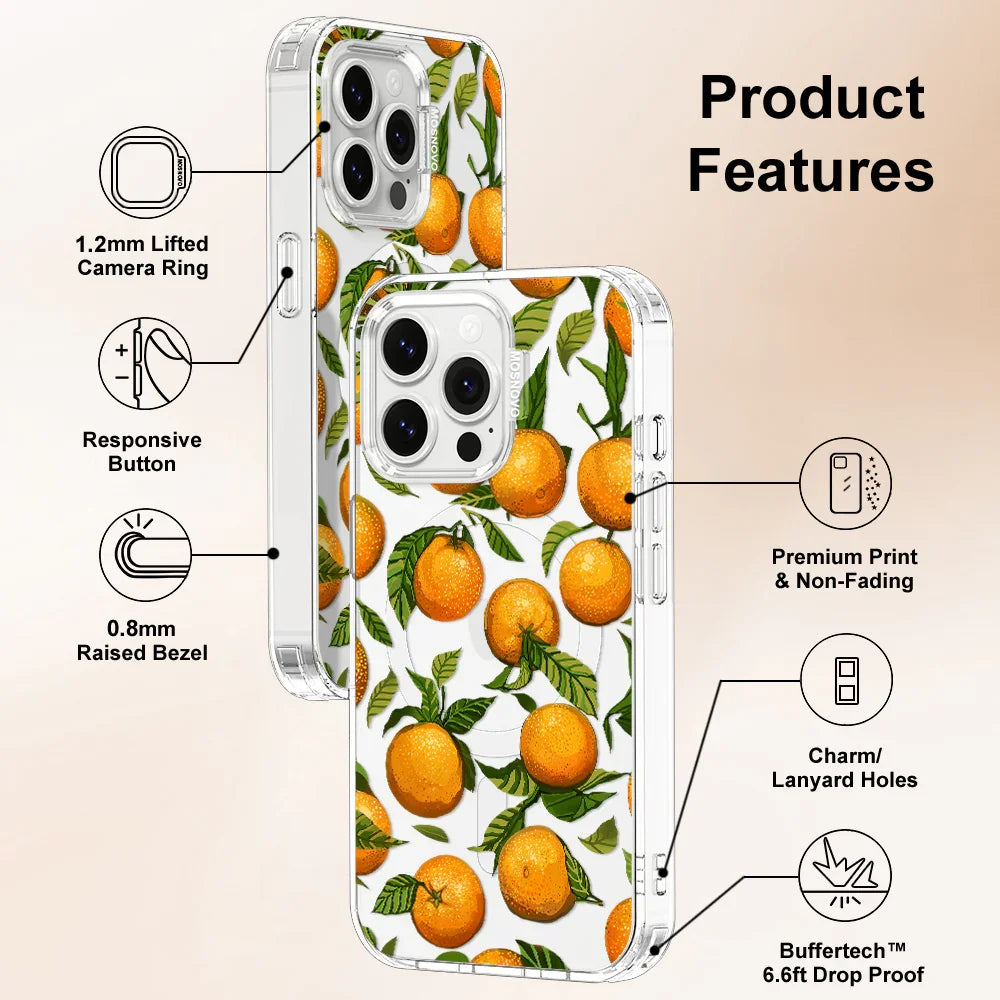 Tangerine Phone Case - iPhone 14 Pro Max Case Clear With MagSafe