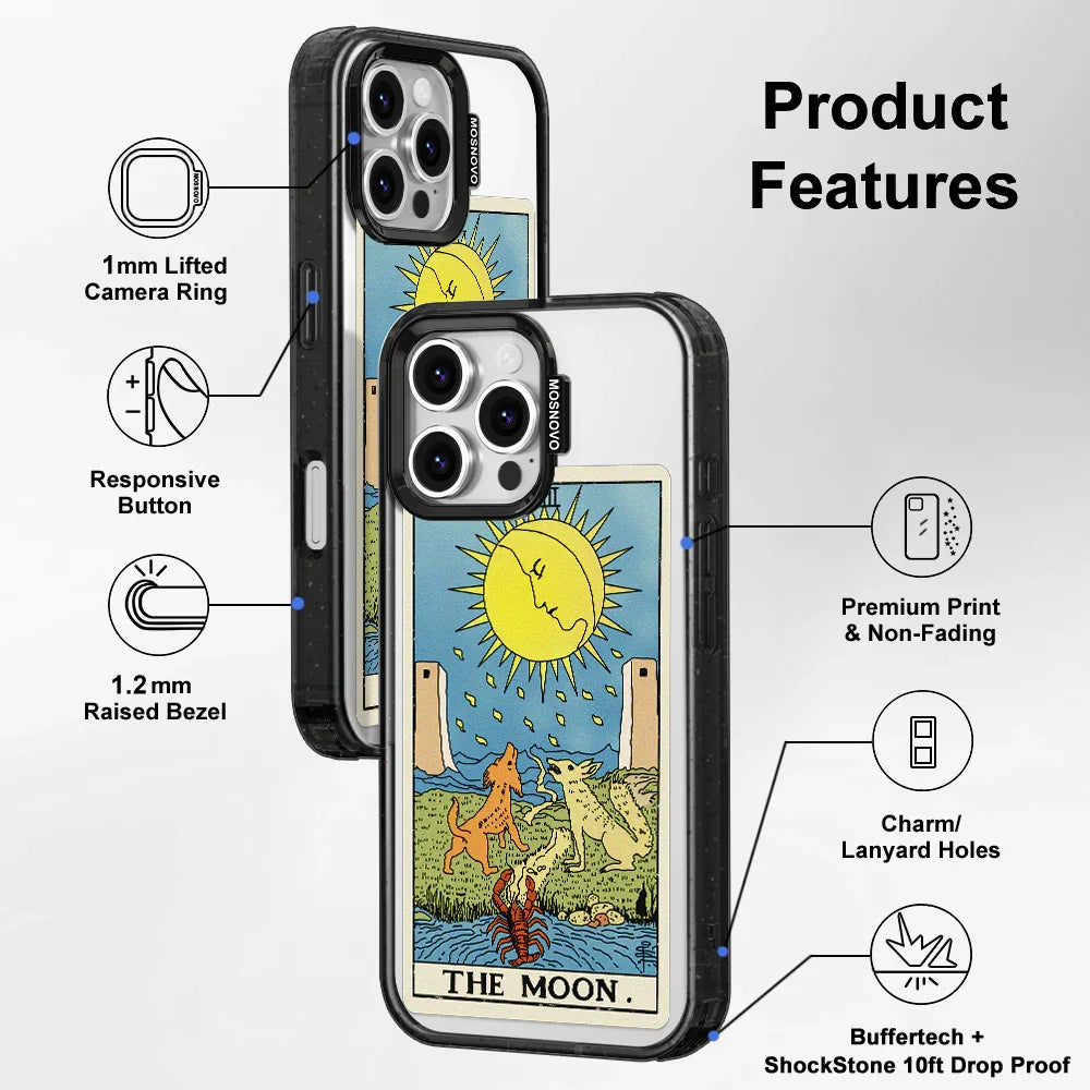 The Moon Phone Case - iPhone 16 Pro Max Case Clear Black ShockStone With MagSafe