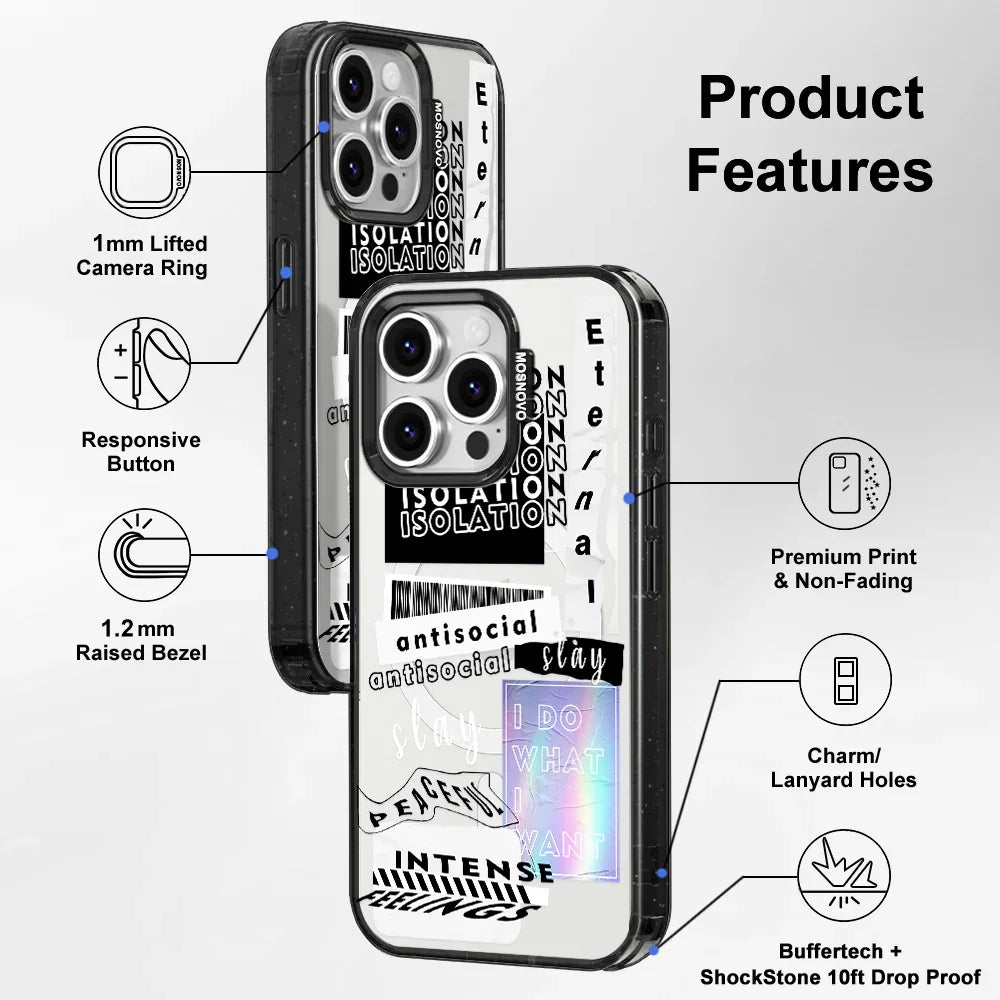 Slay Phone Case - iPhone 16 Pro Case Clear Black ShockStone With MagSafe