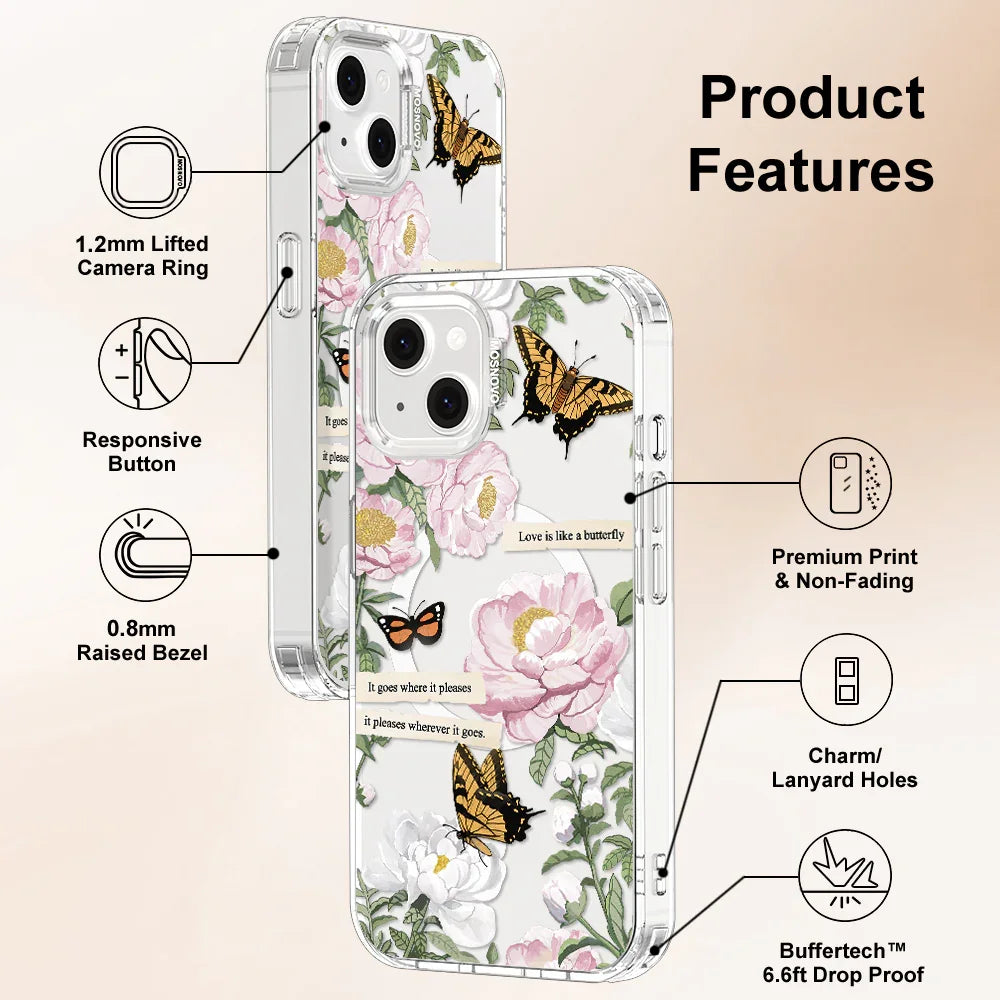 Bloom Phone Case - iPhone 14 Case Clear With MagSafe