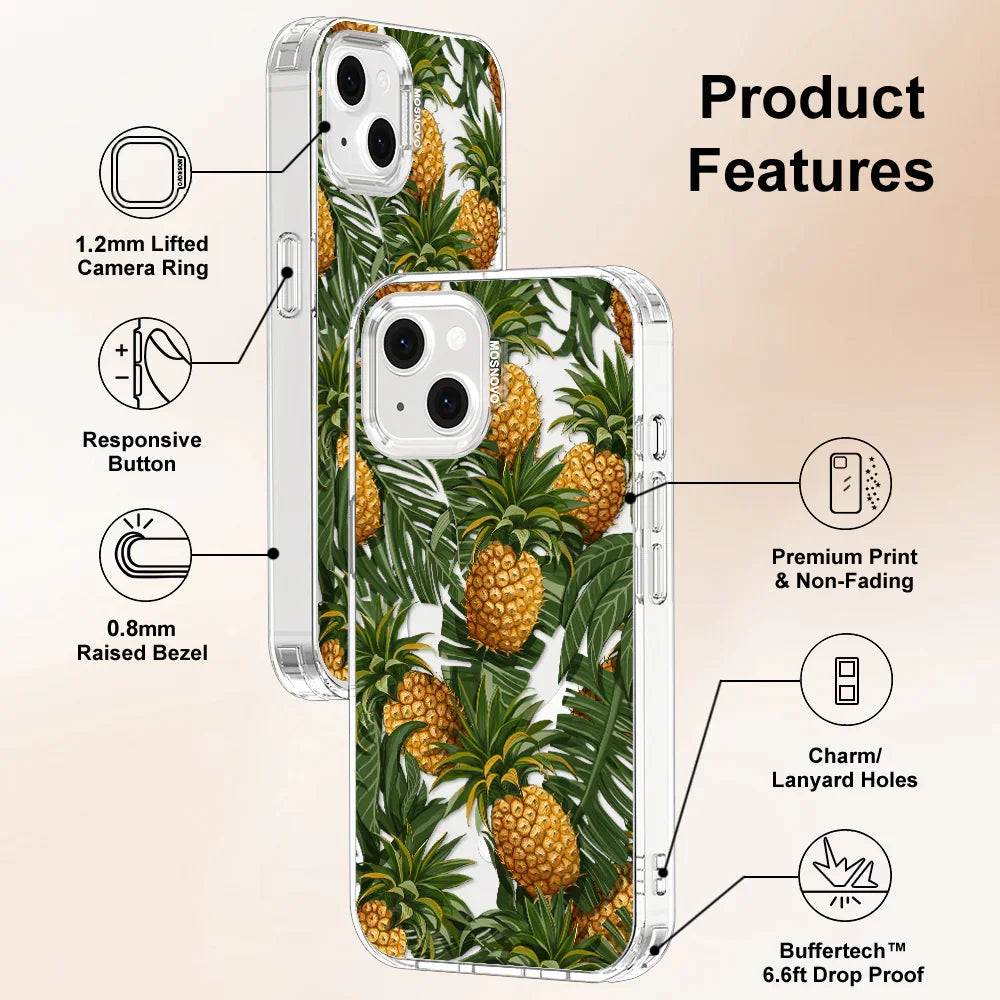 Pineapples Phone Case - iPhone 13 Case Clear With MagSafe