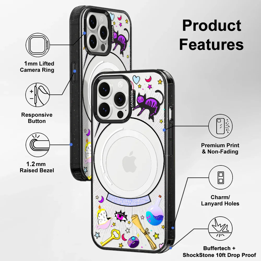 Wizardry Phone Case - iPhone 13 Pro Max Case Clear Black ShockStone With MagSafe