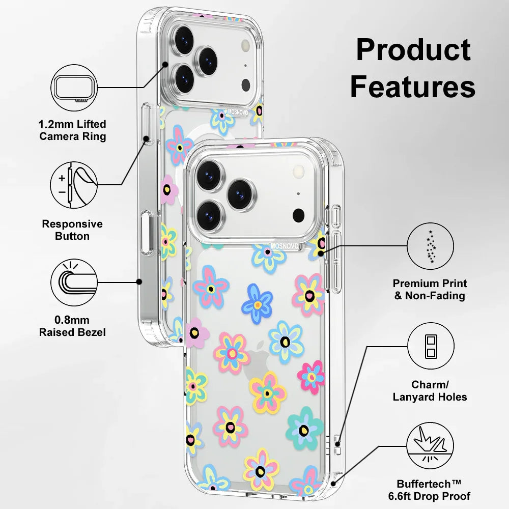 Groovy Flower Phone Case - iPhone 17 Pro Max Case – MOSNOVO