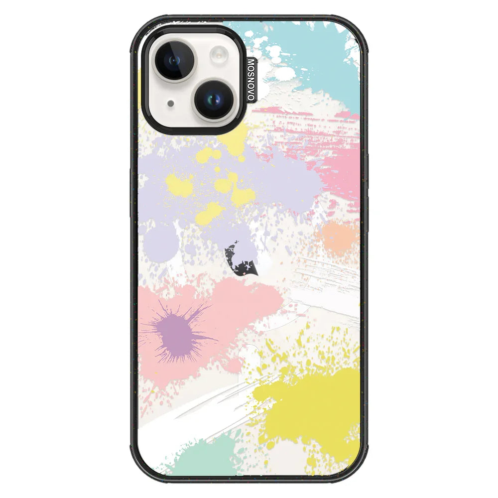Splash Paint Phone Case - iPhone 14 Plus Case Clear Black ShockStone With MagSafe