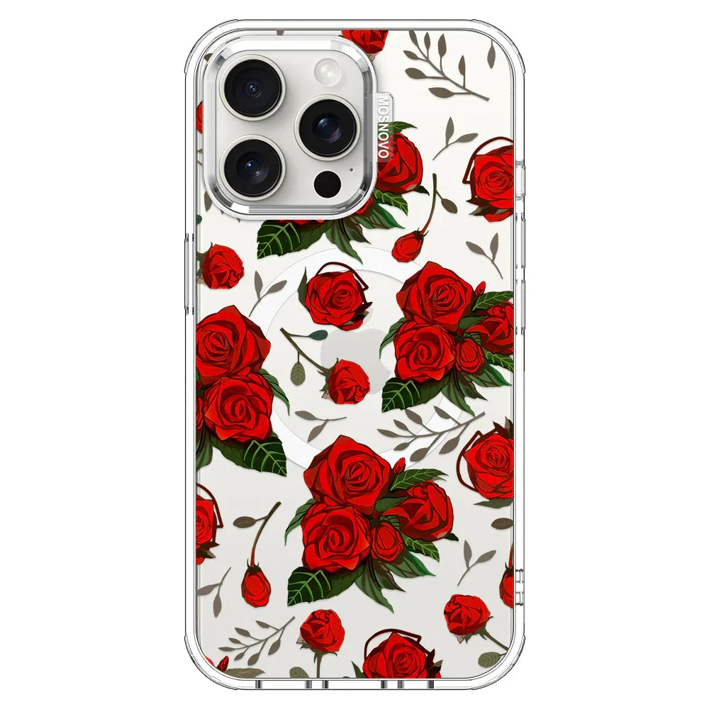 Roses Phone Case - iPhone 15 Pro Max Case Clear With MagSafe