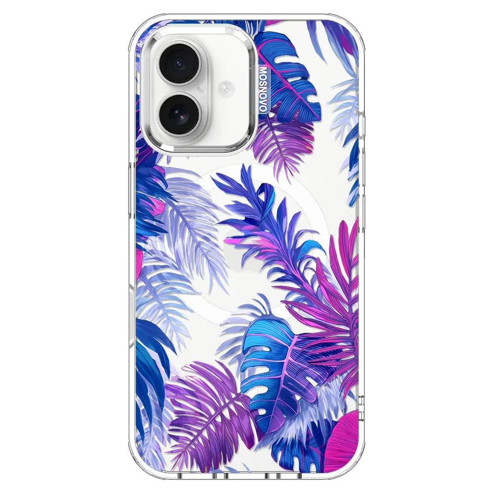 Fancy Palm Leaf Phone Case - iPhone 16 Case Clear With MagSafe