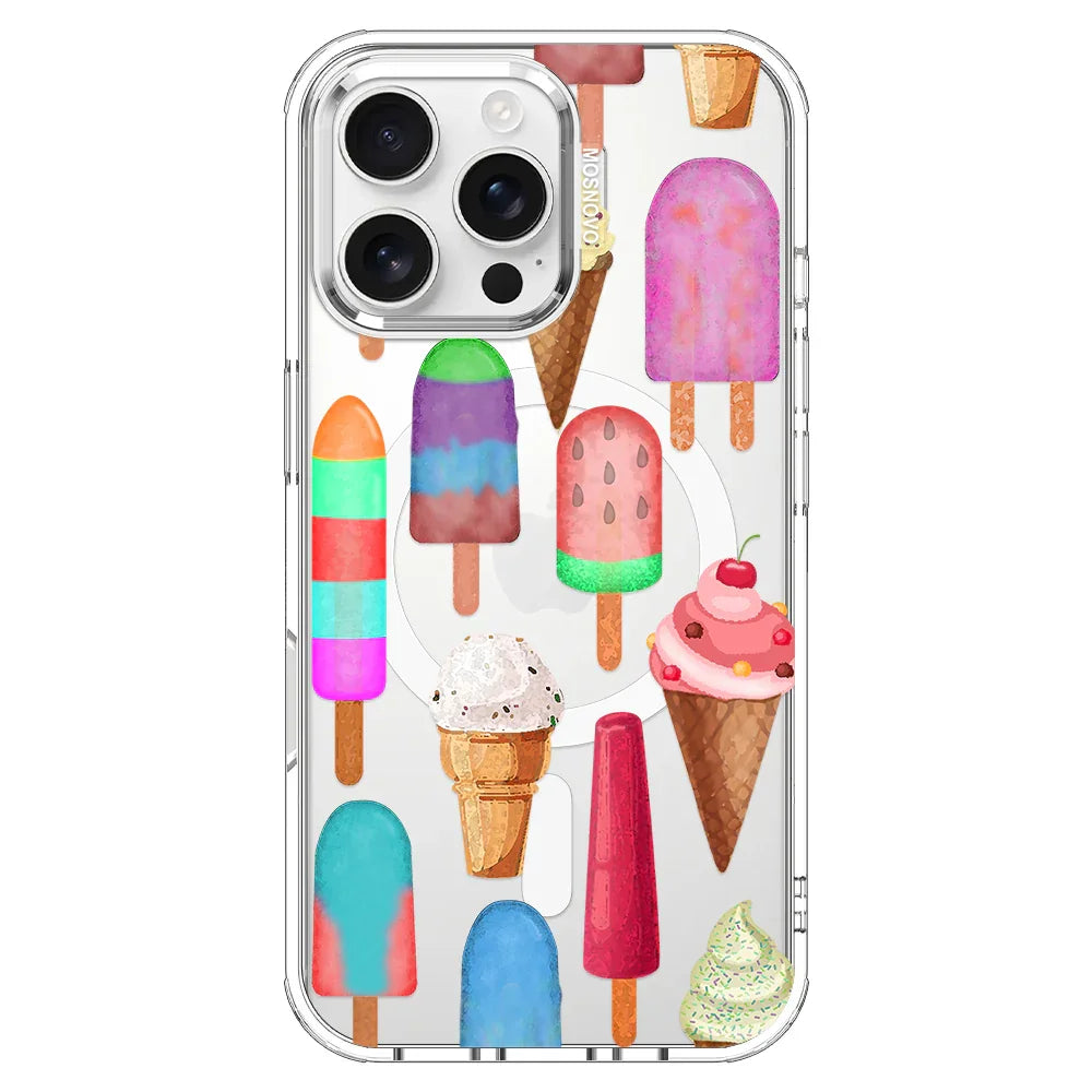 Ice Cream Phone Case - iPhone 16 Pro Max Case Clear With MagSafe