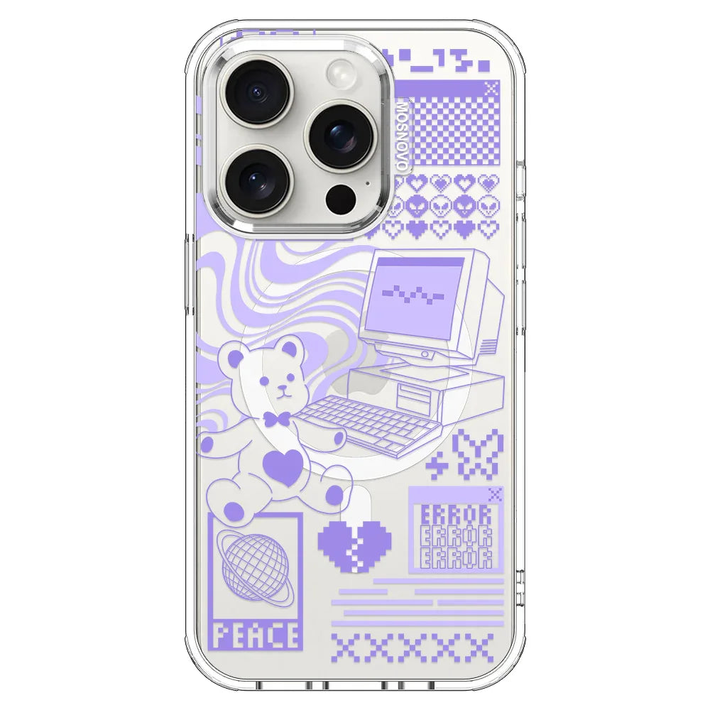 Y2K Aesthetic Phone Case - iPhone 15 Pro Case Clear With MagSafe