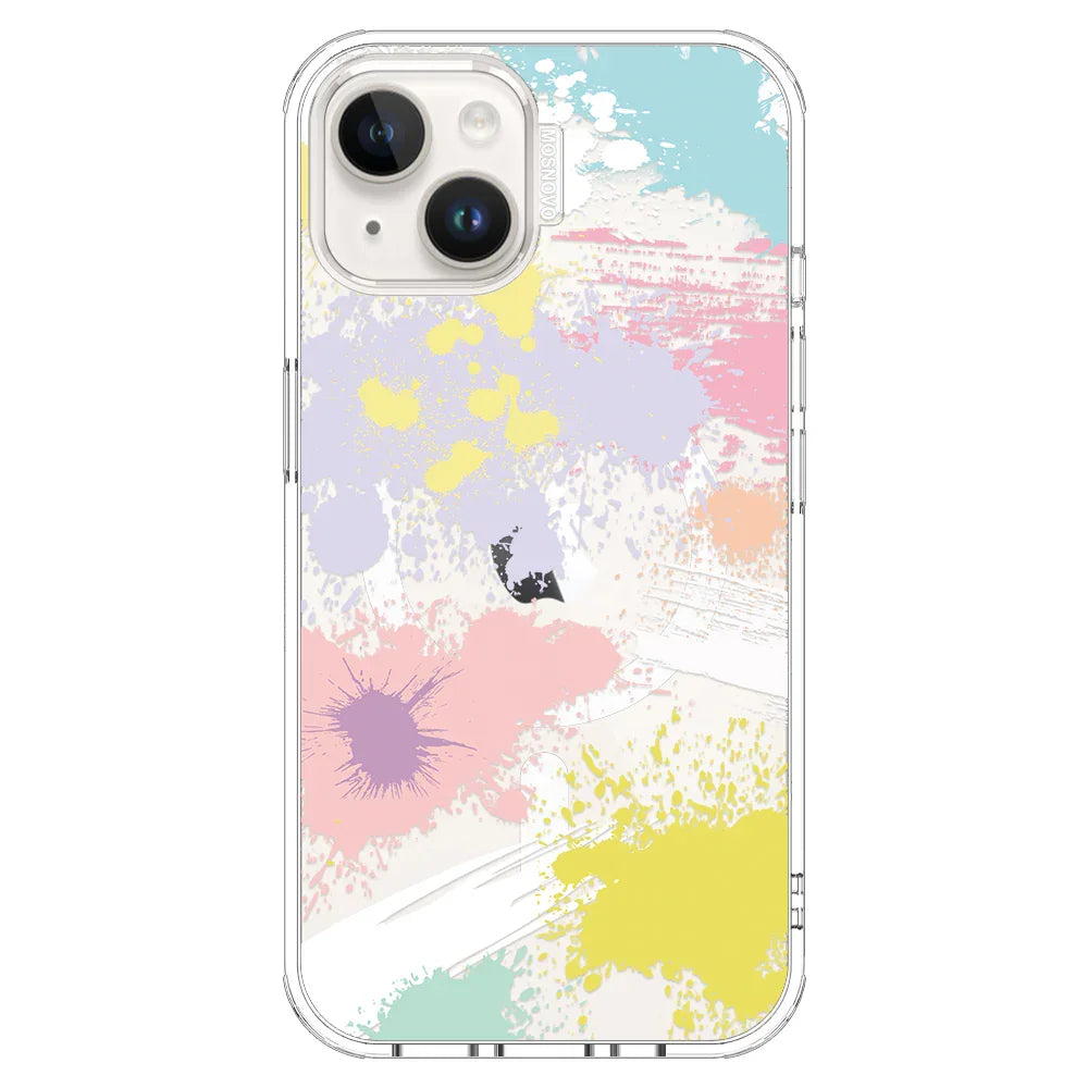 Splash Paint Phone Case - iPhone 14 Plus Case Clear With MagSafe