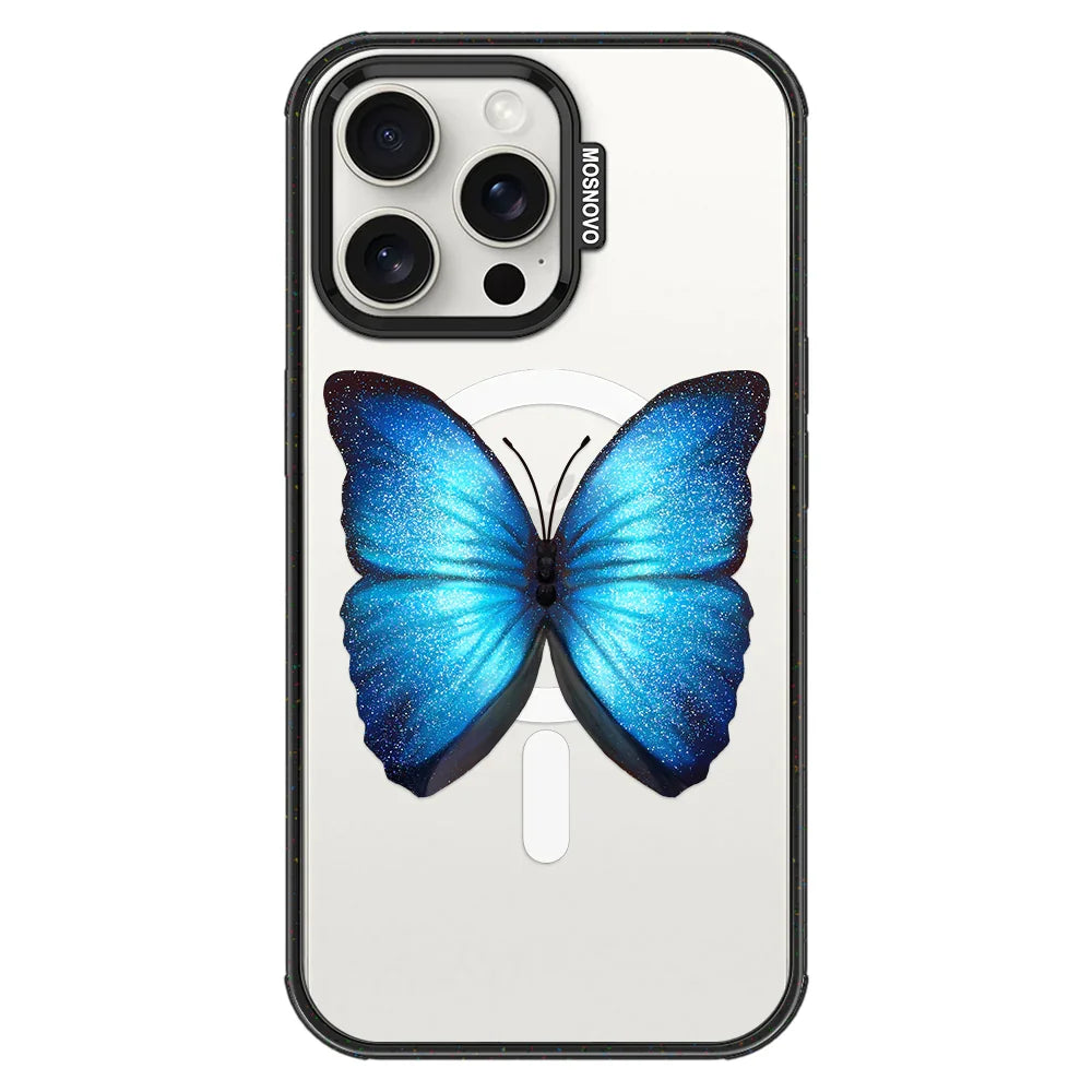 Morphidae Phone Case - iPhone 15 Pro Max Case Clear Black ShockStone With MagSafe