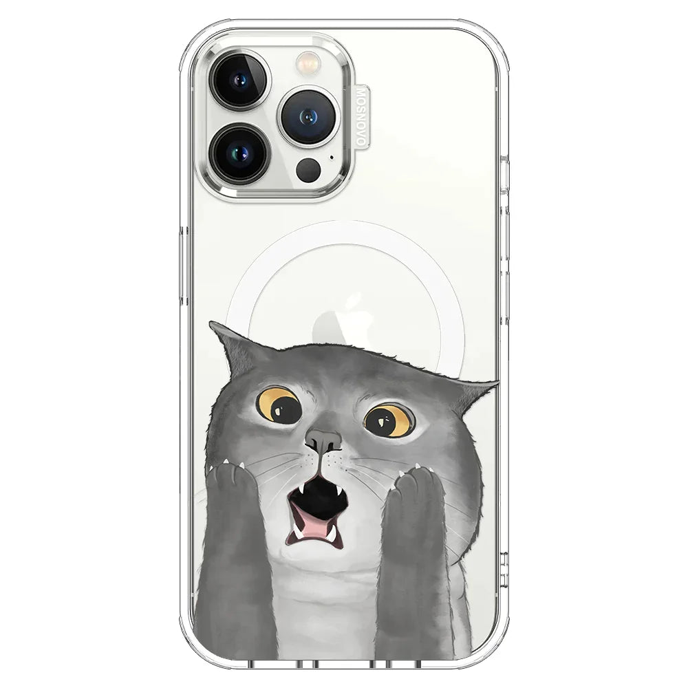 OMG Cat Phone Case - iPhone 13 Pro Max Case Clear With MagSafe