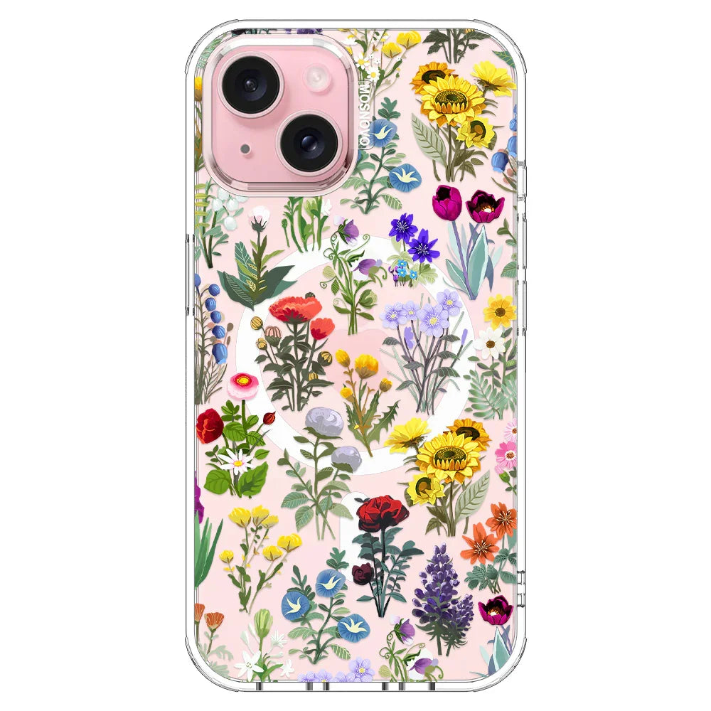 Wildflowers Phone Case - iPhone 15 Plus Case Clear With MagSafe