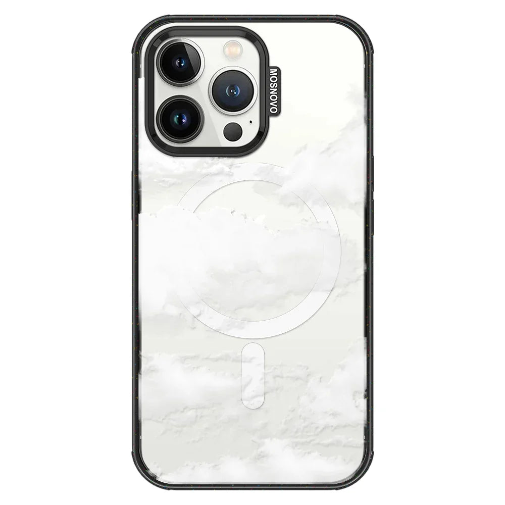 Cloud Phone Case - iPhone 13 Pro Case Clear Black ShockStone With MagSafe