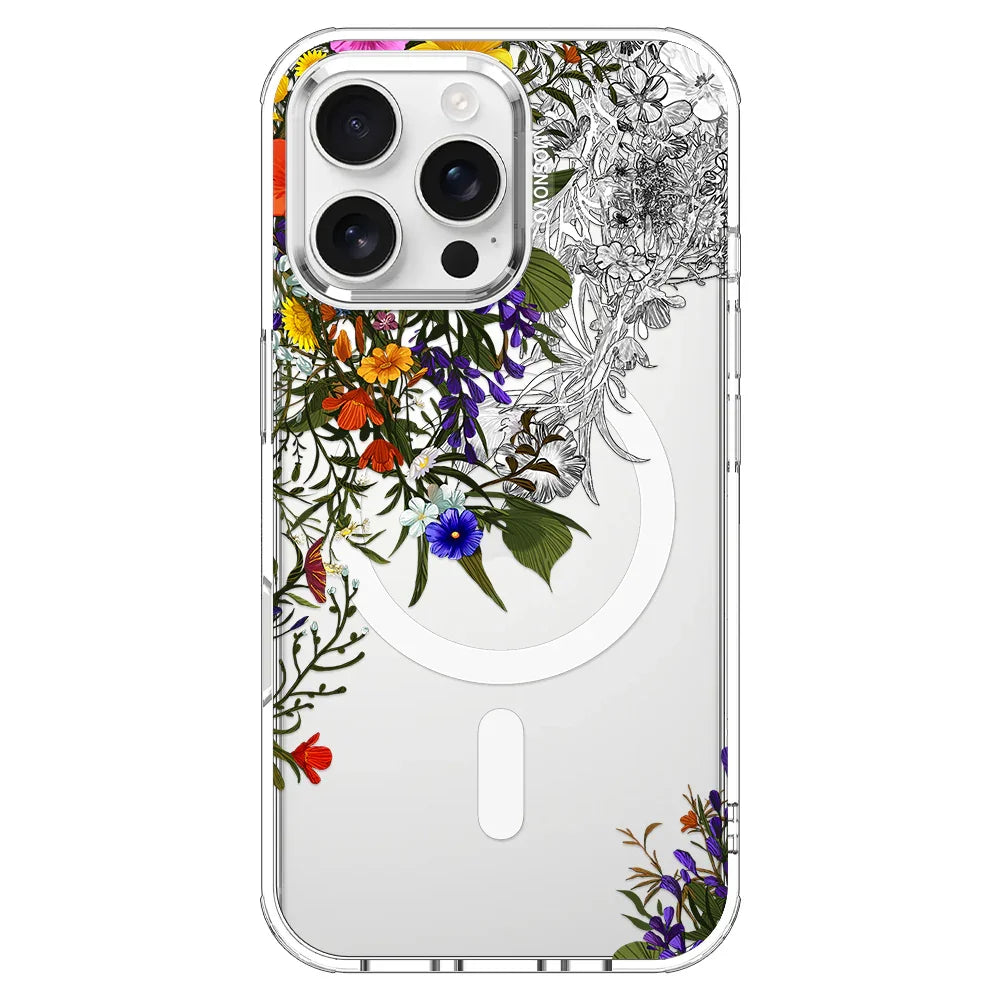 Spring Meadow Phone Case - iPhone 16 Pro Max Case Clear With MagSafe