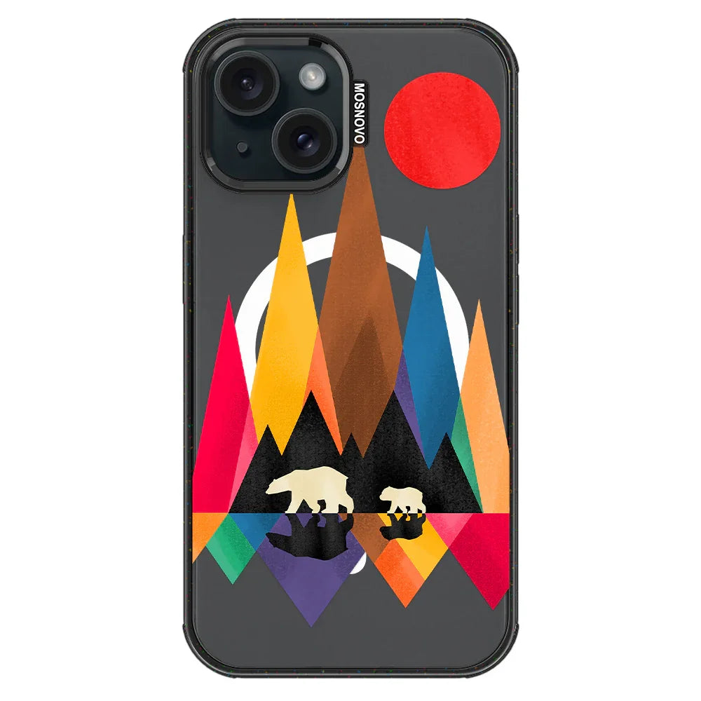 Mama Bear Phone Case - iPhone 15 Plus Case Clear Black ShockStone With MagSafe