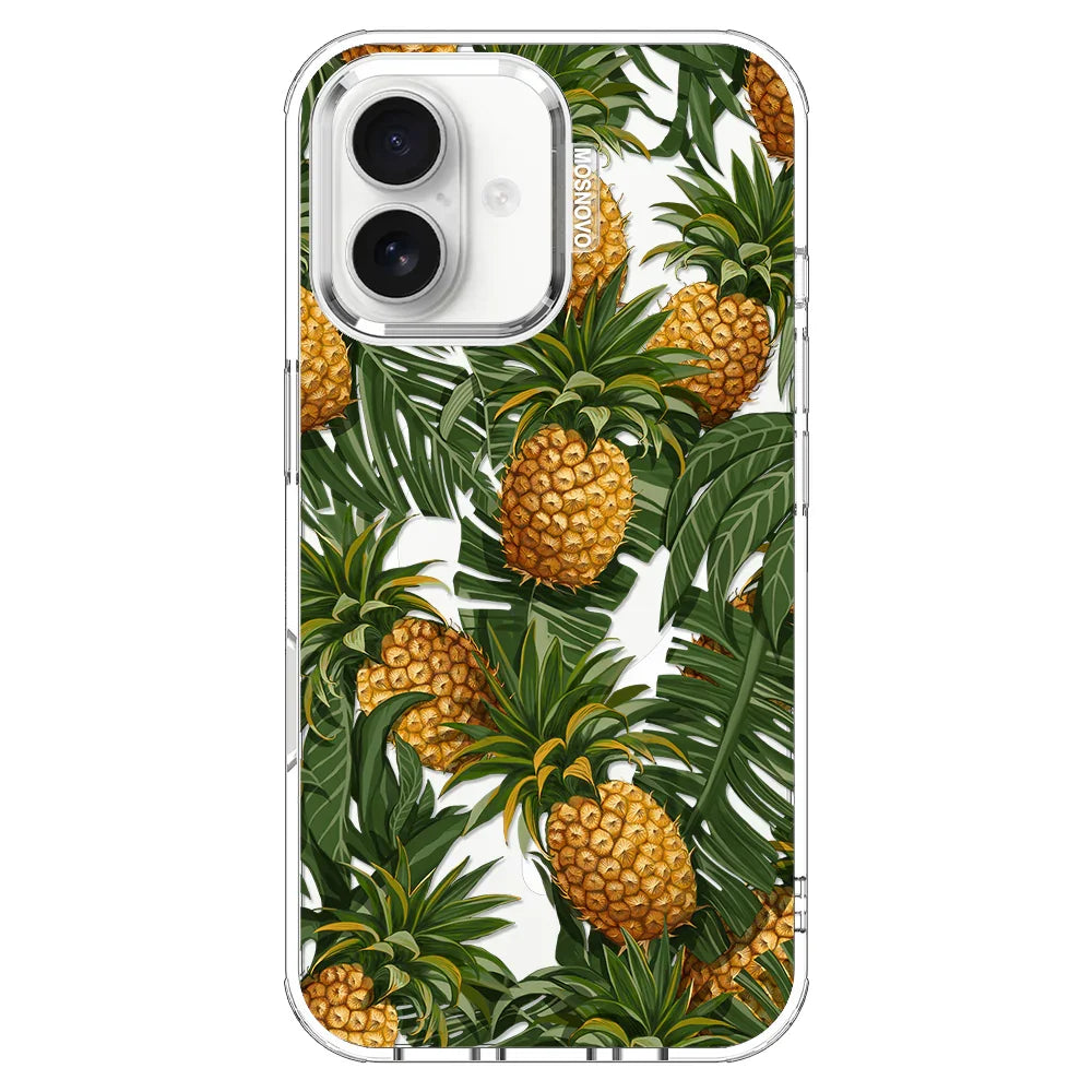 Pineapples Phone Case - iPhone 16 Case Clear With MagSafe