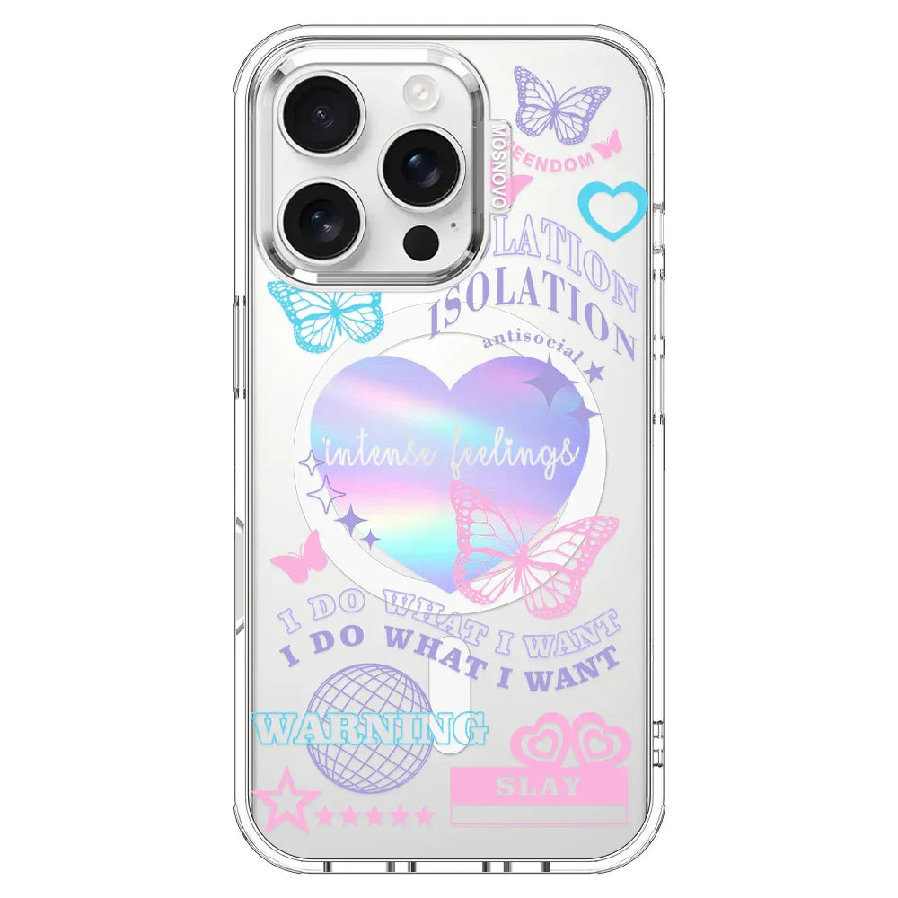 Intense Feeling Phone Case - iPhone 16 Pro Case Clear With MagSafe