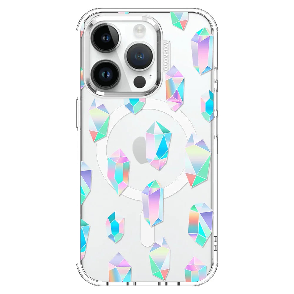 Crystal Gradient Diamond Phone Case - iPhone 14 Pro Case Clear With MagSafe