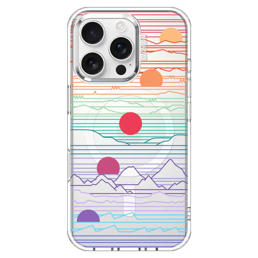 Sunrise and Sunset Phone Case - iPhone 16 Pro Case Clear With MagSafe