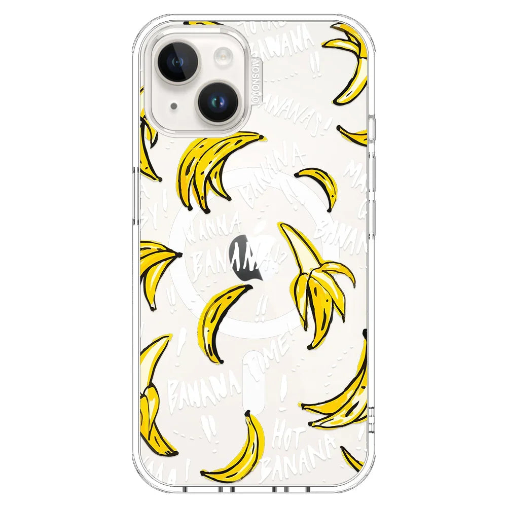 Banana Banana Phone Case - iPhone 14 Plus Case Clear With MagSafe