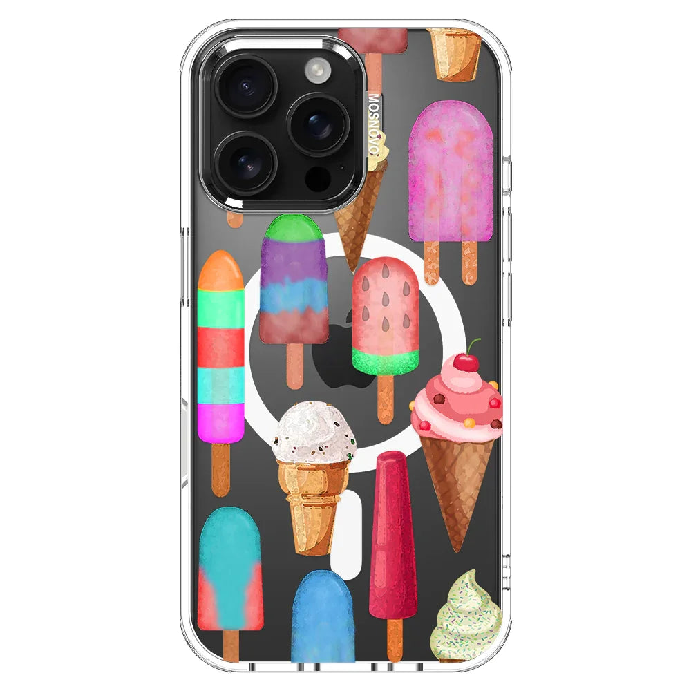 Ice Cream Phone Case - iPhone 16 Pro Max Case Clear With MagSafe