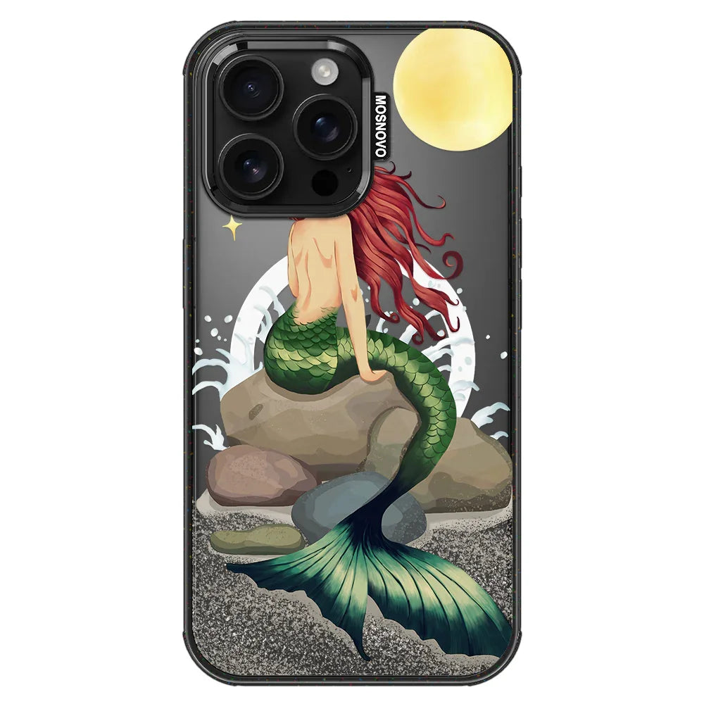 Fairy Mermaid Phone Case - iPhone 16 Pro Max Case Clear Black ShockStone With MagSafe