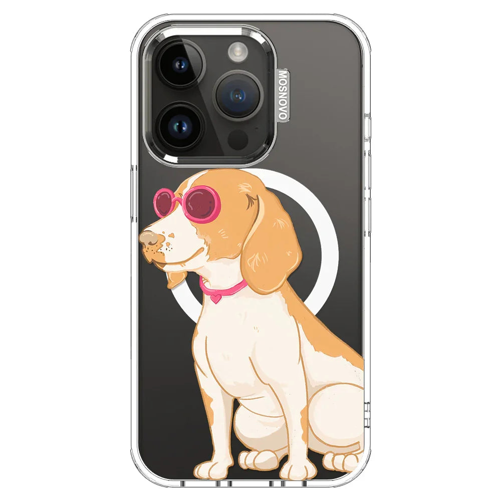 Cute Beagle Phone Case - iPhone 14 Pro Case Clear With MagSafe