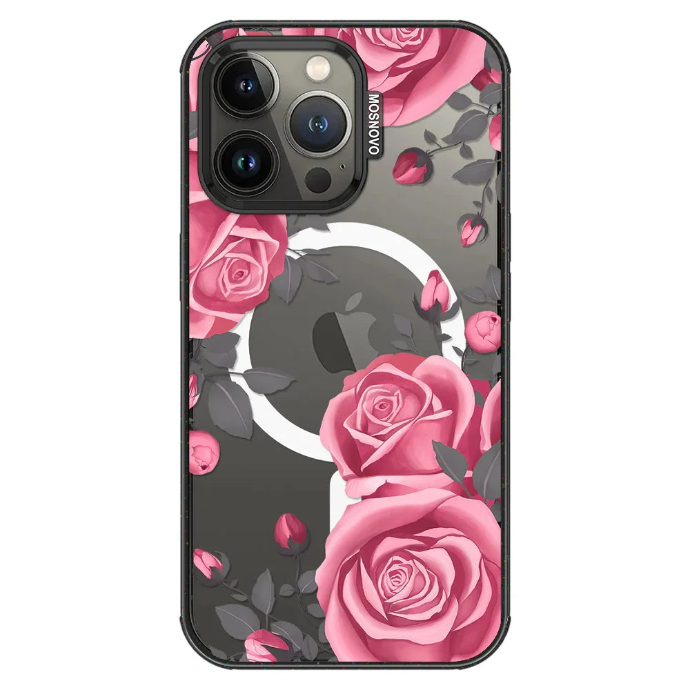 Valentine Phone Case - iPhone 13 Pro Case Clear Black ShockStone With MagSafe