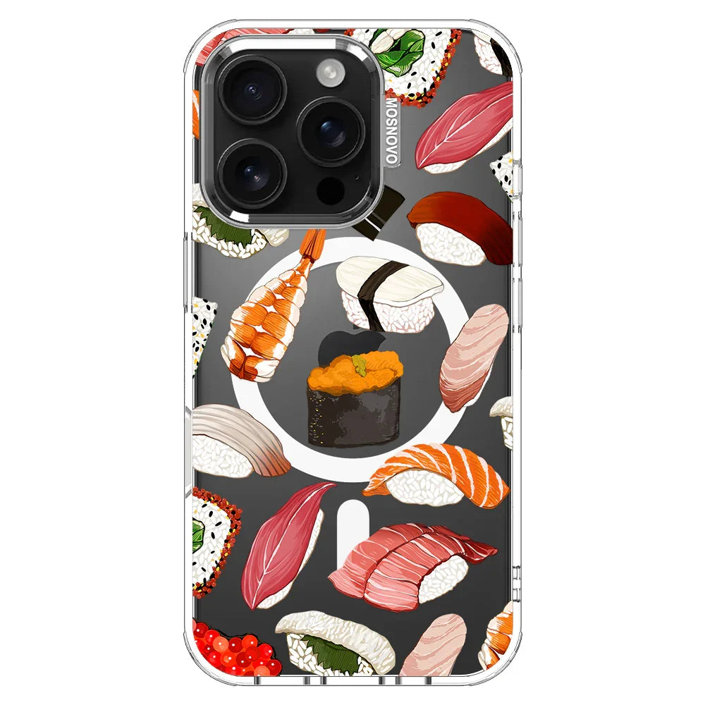 Sushi Phone Case - iPhone 16 Pro Case Clear With MagSafe