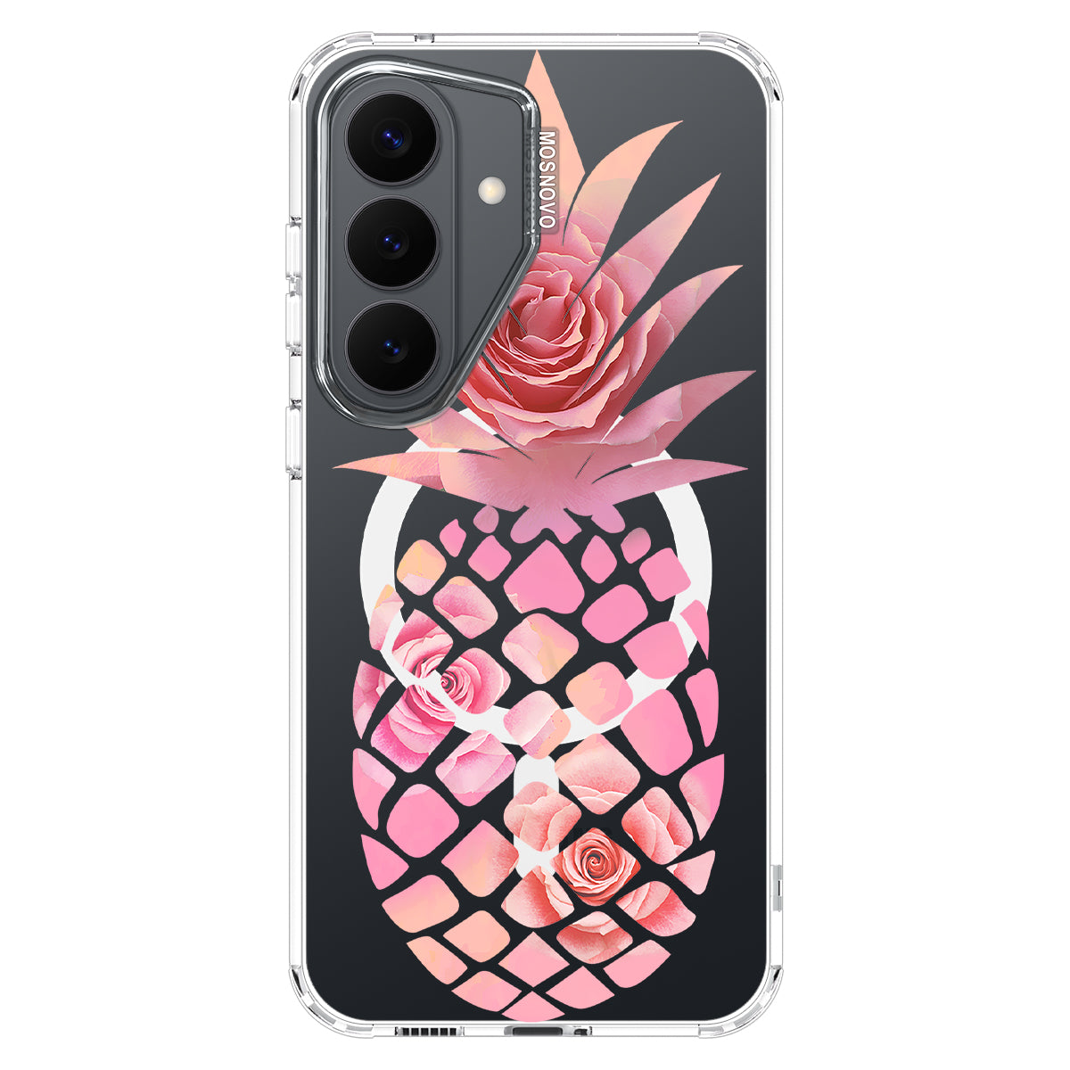 Pink Floral Pineapple Phone Case - Samsung Galaxy S26 Plus Case