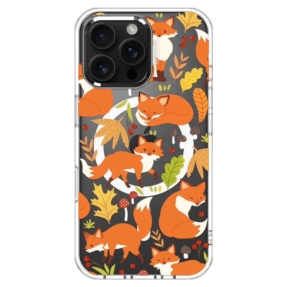 Autumn Fox Phone Case - iPhone 16 Pro Max Case Clear With MagSafe