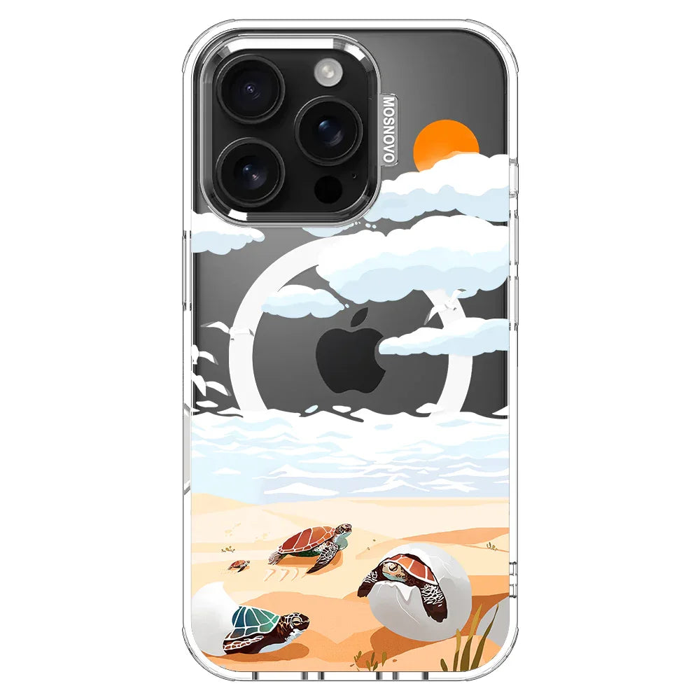 Baby Sea Turtle Phone Case - iPhone 16 Pro Case Clear With MagSafe