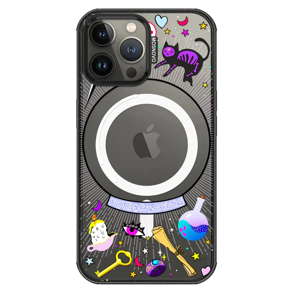 Wizardry Phone Case - iPhone 13 Pro Max Case Clear Black ShockStone With MagSafe